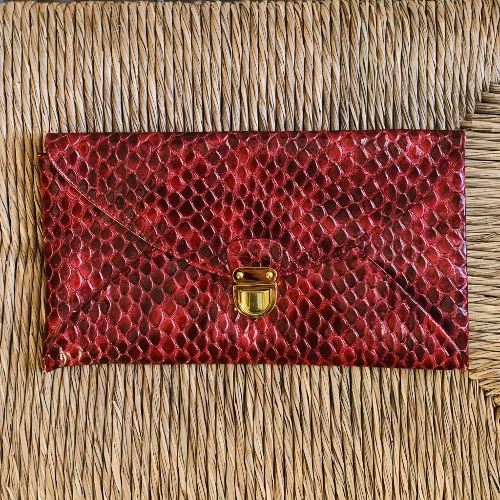 Python Envelope Clutch